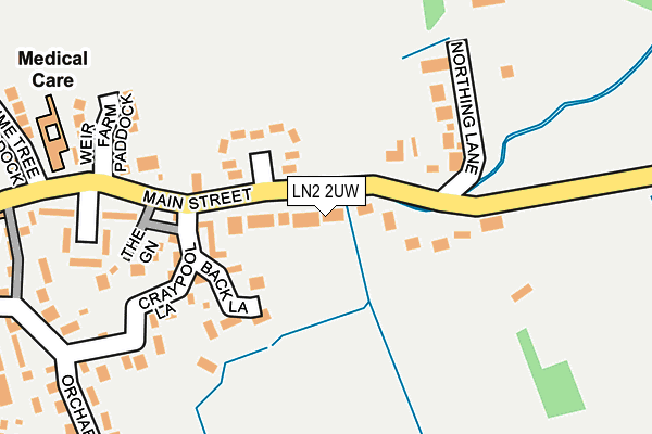 LN2 2UW map - OS OpenMap – Local (Ordnance Survey)