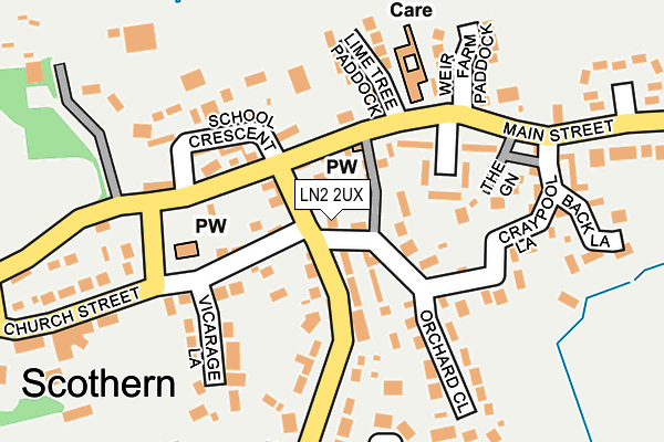 LN2 2UX map - OS OpenMap – Local (Ordnance Survey)
