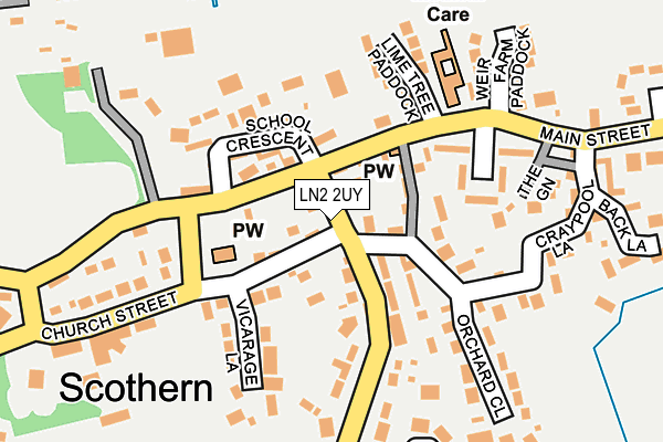 LN2 2UY map - OS OpenMap – Local (Ordnance Survey)