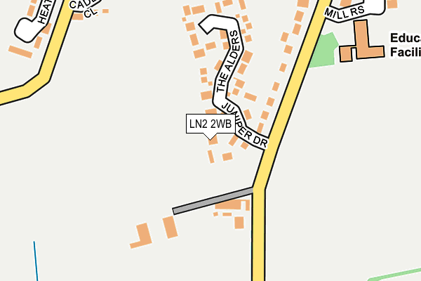LN2 2WB map - OS OpenMap – Local (Ordnance Survey)