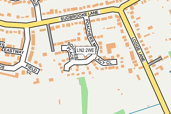 LN2 2WE map - OS OpenMap – Local (Ordnance Survey)