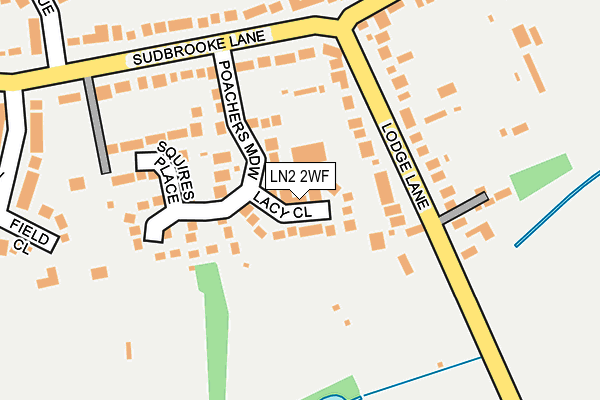 LN2 2WF map - OS OpenMap – Local (Ordnance Survey)