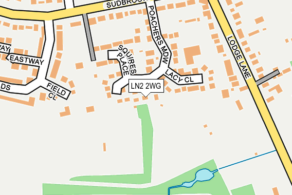 LN2 2WG map - OS OpenMap – Local (Ordnance Survey)
