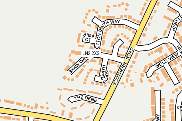LN2 2XS map - OS OpenMap – Local (Ordnance Survey)