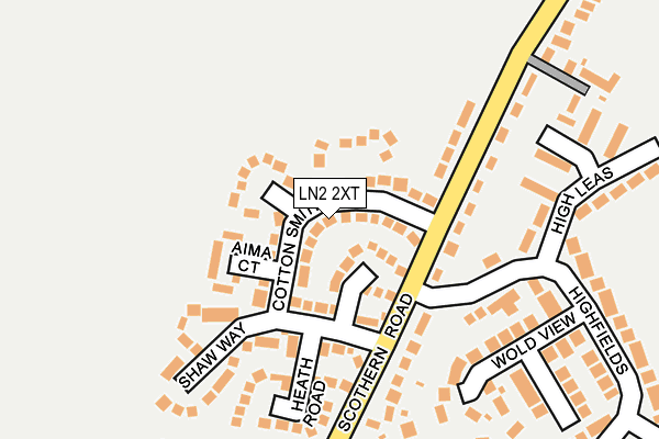 LN2 2XT map - OS OpenMap – Local (Ordnance Survey)