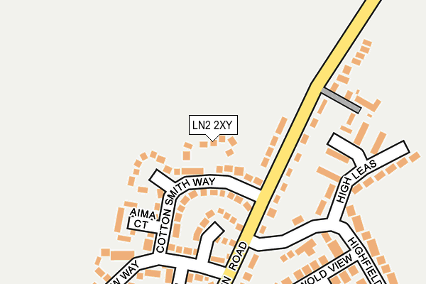 LN2 2XY map - OS OpenMap – Local (Ordnance Survey)