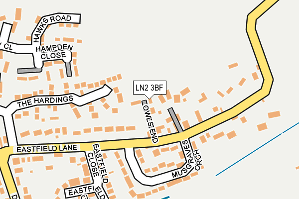 LN2 3BF map - OS OpenMap – Local (Ordnance Survey)
