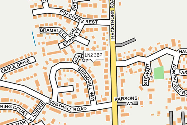 LN2 3BP map - OS OpenMap – Local (Ordnance Survey)