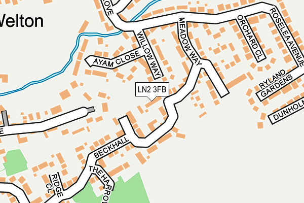 LN2 3FB map - OS OpenMap – Local (Ordnance Survey)