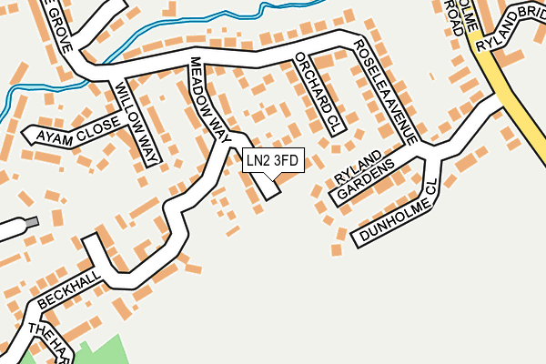 LN2 3FD map - OS OpenMap – Local (Ordnance Survey)