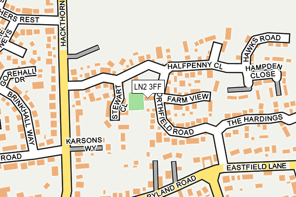 LN2 3FF map - OS OpenMap – Local (Ordnance Survey)