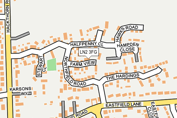 LN2 3FG map - OS OpenMap – Local (Ordnance Survey)