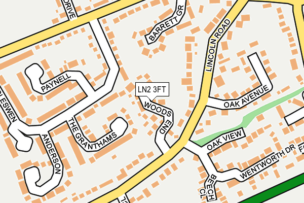 LN2 3FT map - OS OpenMap – Local (Ordnance Survey)