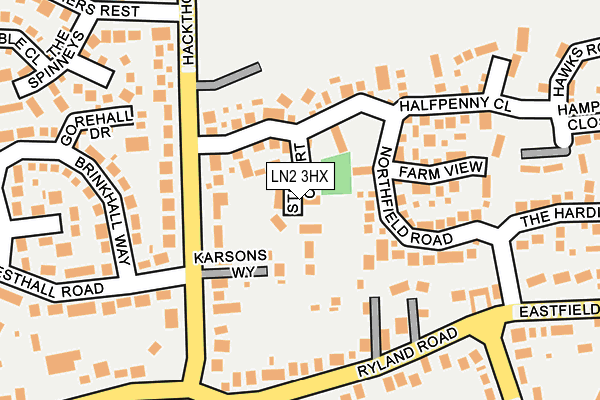 LN2 3HX map - OS OpenMap – Local (Ordnance Survey)