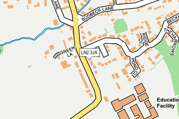 LN2 3JA map - OS OpenMap – Local (Ordnance Survey)