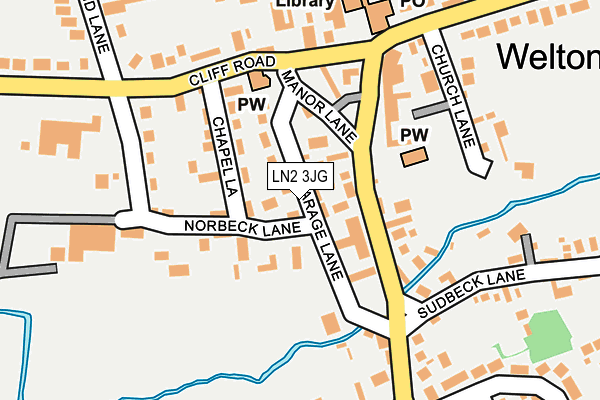 LN2 3JG map - OS OpenMap – Local (Ordnance Survey)