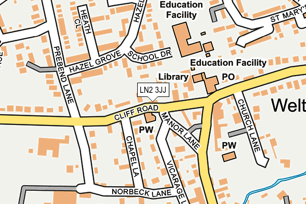 LN2 3JJ map - OS OpenMap – Local (Ordnance Survey)