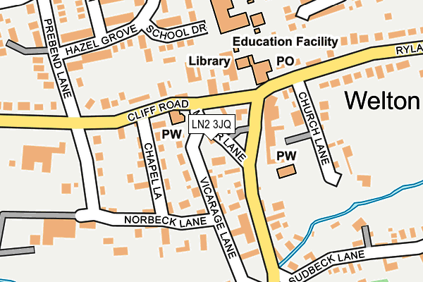 LN2 3JQ map - OS OpenMap – Local (Ordnance Survey)