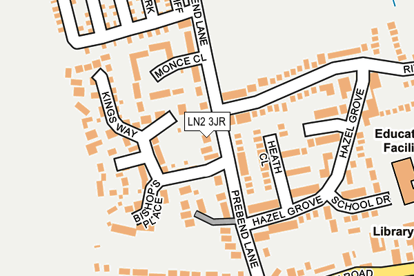 LN2 3JR map - OS OpenMap – Local (Ordnance Survey)