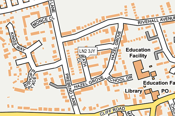 LN2 3JY map - OS OpenMap – Local (Ordnance Survey)
