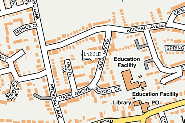 LN2 3LE map - OS OpenMap – Local (Ordnance Survey)