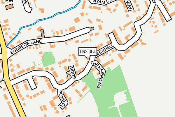 LN2 3LJ map - OS OpenMap – Local (Ordnance Survey)