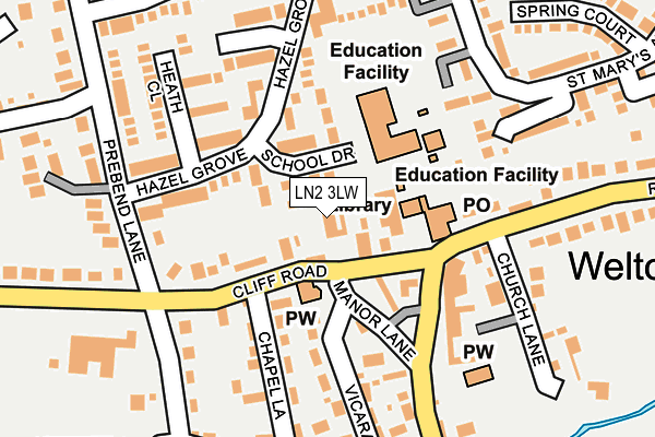 LN2 3LW map - OS OpenMap – Local (Ordnance Survey)