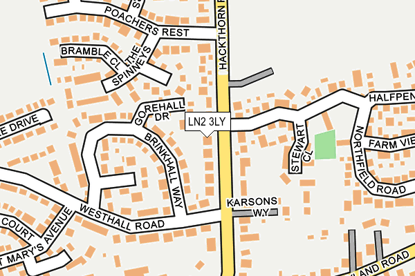 LN2 3LY map - OS OpenMap – Local (Ordnance Survey)