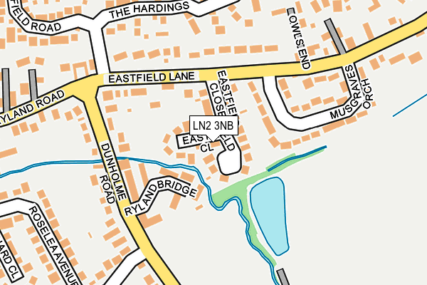 LN2 3NB map - OS OpenMap – Local (Ordnance Survey)
