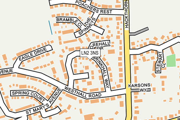 LN2 3NS map - OS OpenMap – Local (Ordnance Survey)
