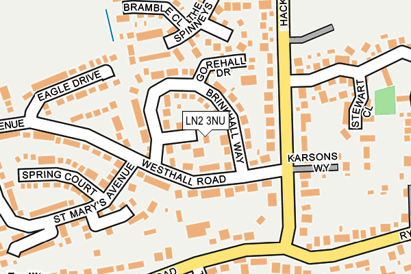LN2 3NU map - OS OpenMap – Local (Ordnance Survey)
