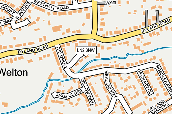 LN2 3NW map - OS OpenMap – Local (Ordnance Survey)