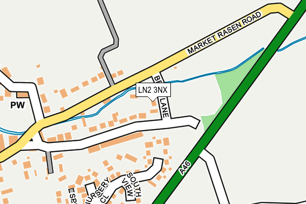 LN2 3NX map - OS OpenMap – Local (Ordnance Survey)