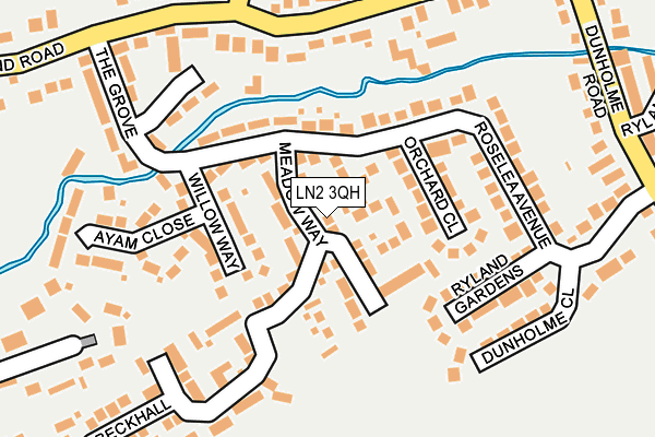 LN2 3QH map - OS OpenMap – Local (Ordnance Survey)
