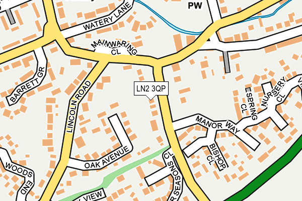 LN2 3QP map - OS OpenMap – Local (Ordnance Survey)