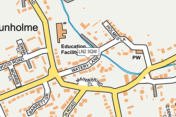 LN2 3QW map - OS OpenMap – Local (Ordnance Survey)