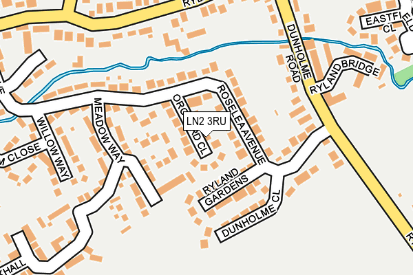 LN2 3RU map - OS OpenMap – Local (Ordnance Survey)