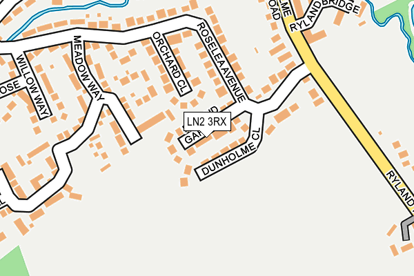 LN2 3RX map - OS OpenMap – Local (Ordnance Survey)