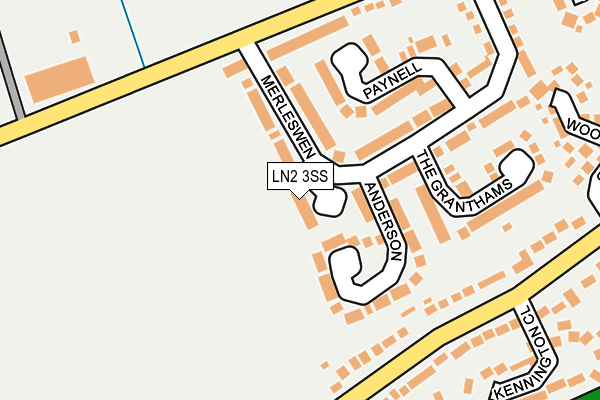 LN2 3SS map - OS OpenMap – Local (Ordnance Survey)