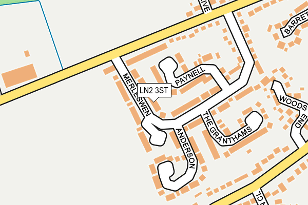 LN2 3ST map - OS OpenMap – Local (Ordnance Survey)