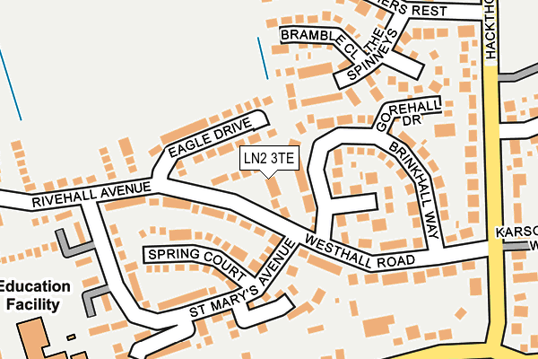 LN2 3TE map - OS OpenMap – Local (Ordnance Survey)