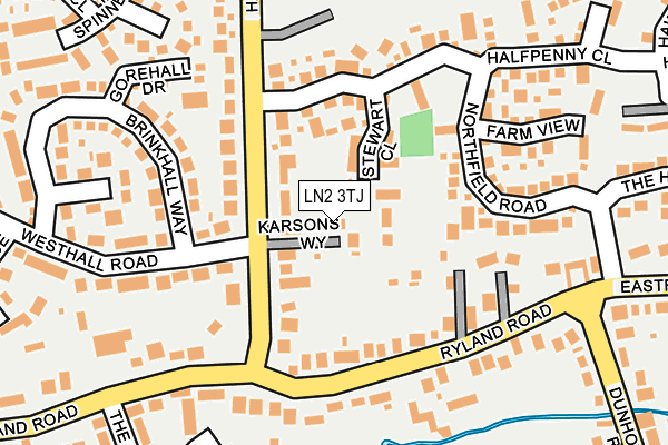 LN2 3TJ map - OS OpenMap – Local (Ordnance Survey)