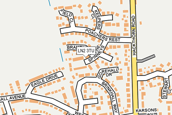 LN2 3TU map - OS OpenMap – Local (Ordnance Survey)