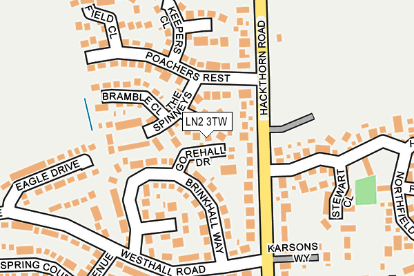 LN2 3TW map - OS OpenMap – Local (Ordnance Survey)