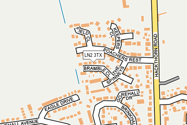 LN2 3TX map - OS OpenMap – Local (Ordnance Survey)