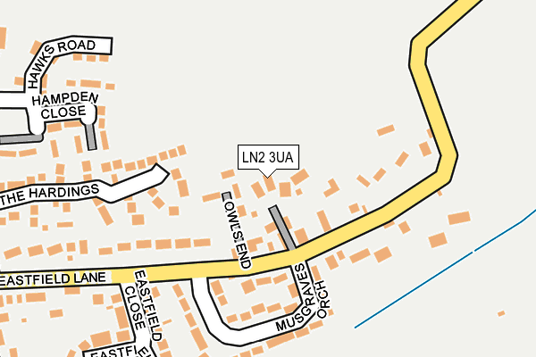 LN2 3UA map - OS OpenMap – Local (Ordnance Survey)