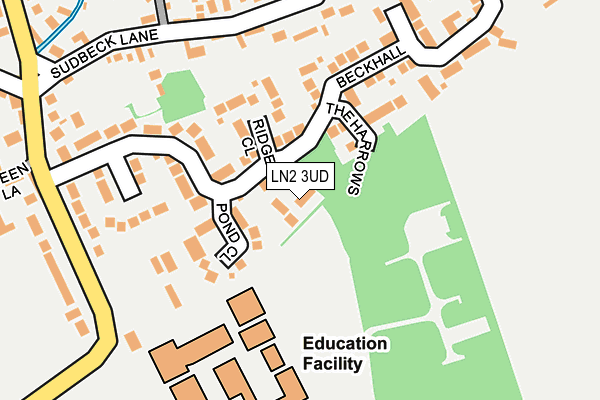 LN2 3UD map - OS OpenMap – Local (Ordnance Survey)