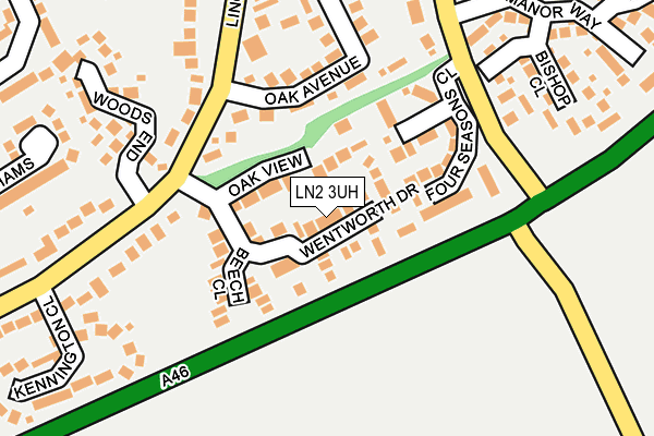 LN2 3UH map - OS OpenMap – Local (Ordnance Survey)