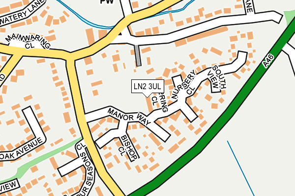LN2 3UL map - OS OpenMap – Local (Ordnance Survey)