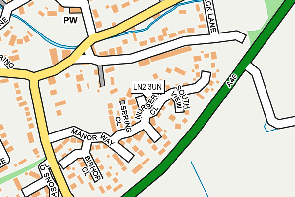 LN2 3UN map - OS OpenMap – Local (Ordnance Survey)